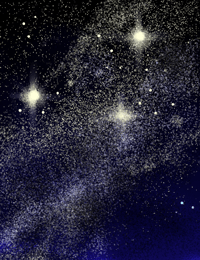 Starry night icon, from Below