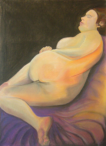 Life drawing - pastels