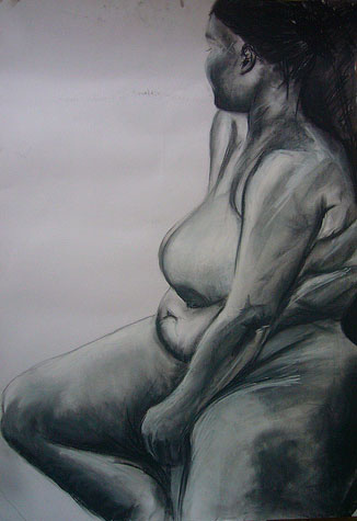 Life drawing - charcoal