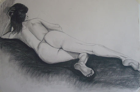 Life drawing - charcoal