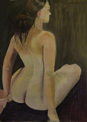 Life drawing - pastels