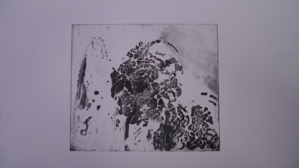 Stone angel, sugarlift etching